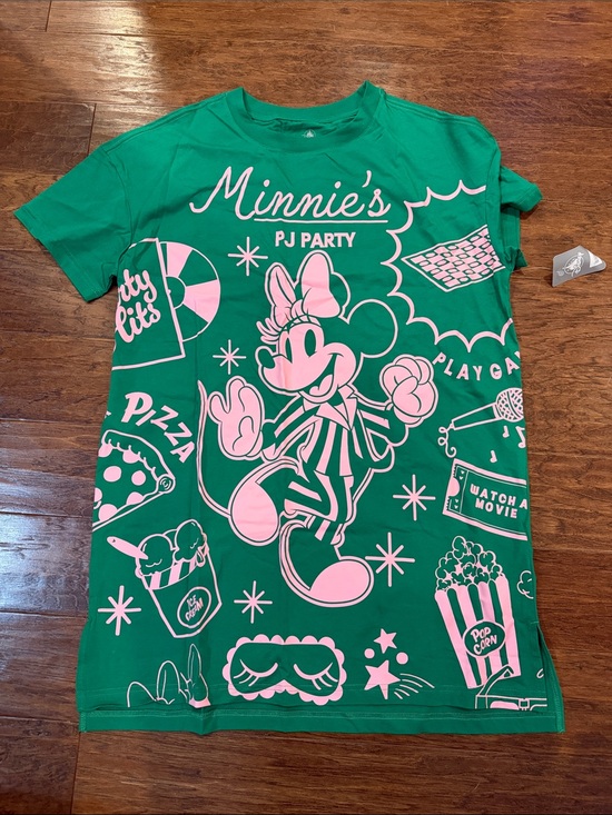 Disney Other - Minnie’s PJ Party Graphic Sleep Tee  night gown Green & Pink